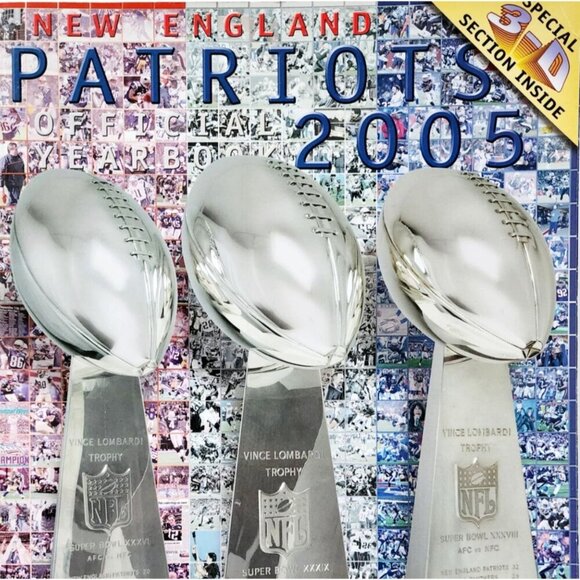 2005 New England Patriots Yearbook PB w/ 3D Glasses Superbowl Champs NFL LGMAG - Picture 1 of 3